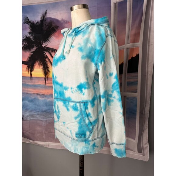 Abercrombie & Fitch blue tie dye hoodie with slip pocket - Picture 1 of 4